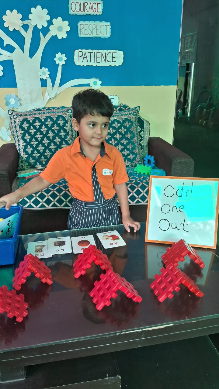 Early maths and thinking activity in UKG at First Cry Noida