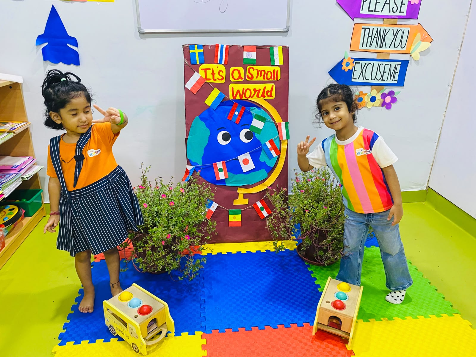 Creative expression activity in Pre-Primary 1 at First Cry Noida