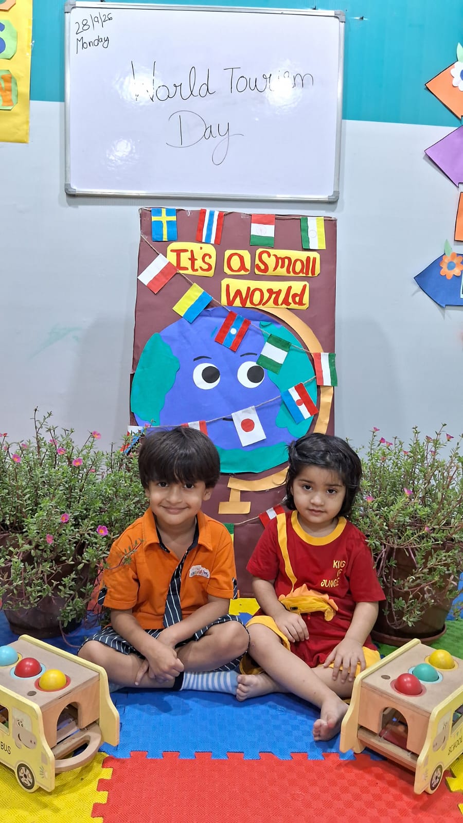 Interactive learning activity in LKG at First Cry Noida