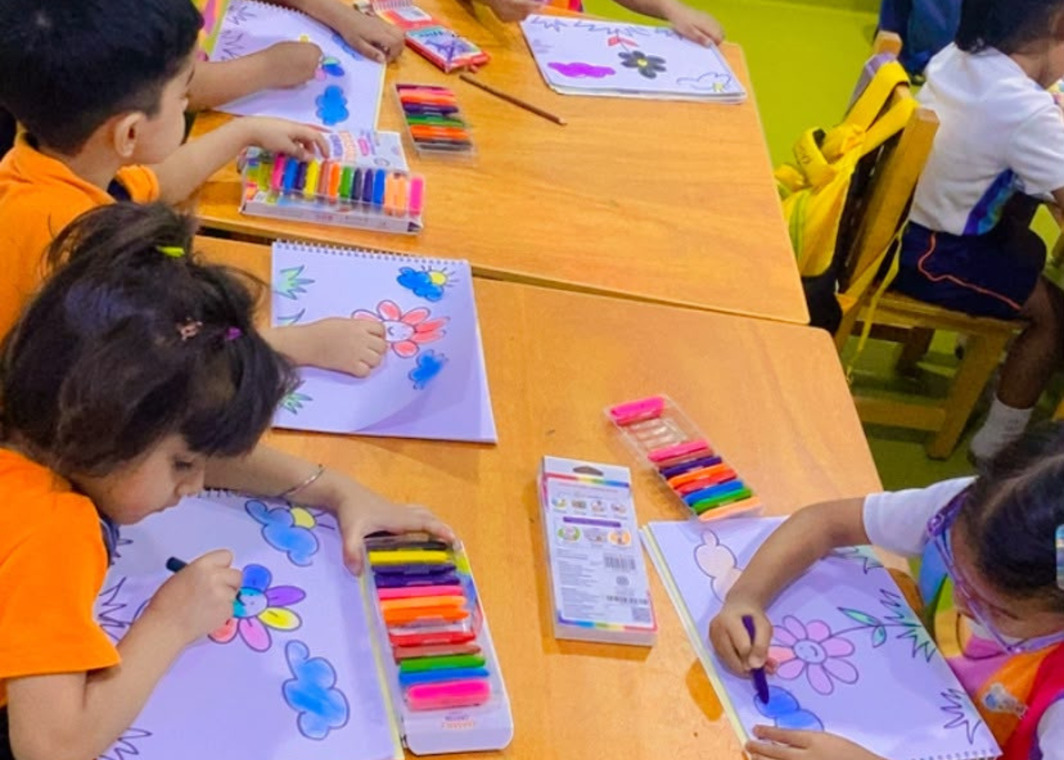 Art and craft activity in nursery class at First Cry Noida